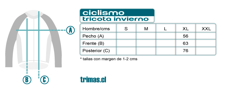 Tabla Tallas Corta Vientos sin manga Rockbros