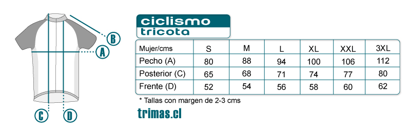 Tabla Tallas Tricota Mujer